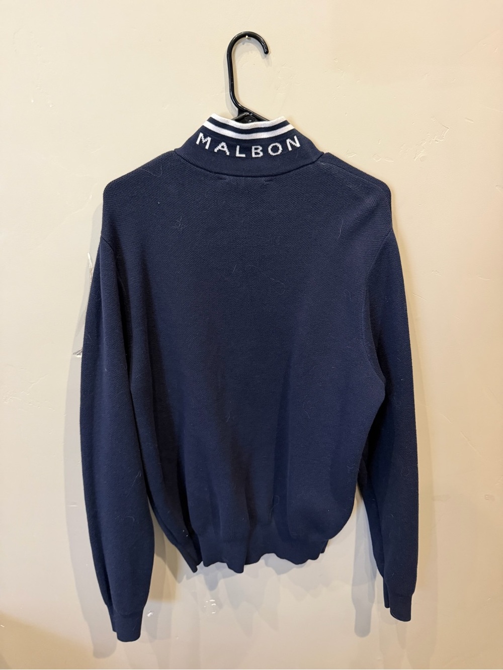 Malbon Sorrel Quarter-Zip Sweater – Navy – Large